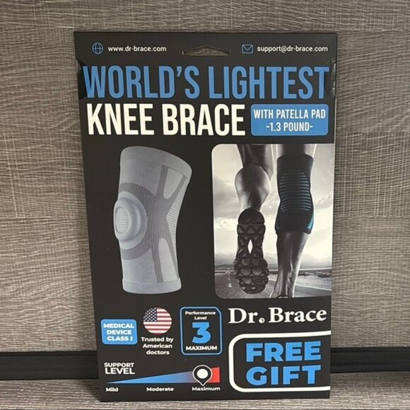 Dr. Brace World's Lightest Knee Brace w/Patella Pad (Size Medium) - Picture 1 of 2